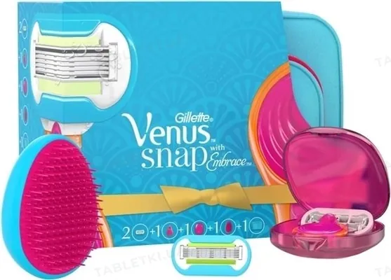 Набір Бритва Venus Snap + 2 Касети + Гребінець + Косметичка