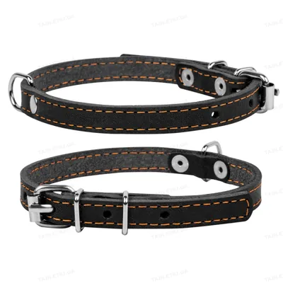 Нашийник Collar 01331 одинарний, чорний, 20 мм/32-40 см