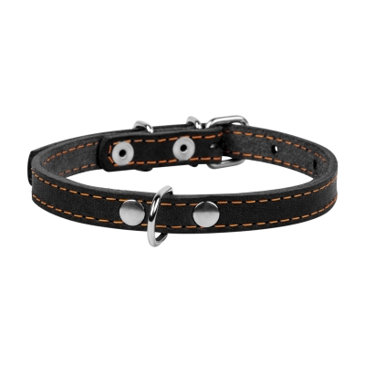 Ошейник Collar 01331 одинарный, черный, 20 мм/32-40 см