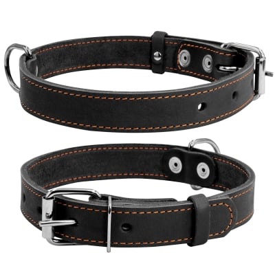 Ошейник Collar 02736 одинарный, ширина 35 мм, длина 47-62 см, коричневый