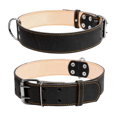 Ошейник Collar 03591 двойной, ширина 45 мм, длина 57-69 см, чёрный