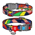 Ошейник Collar WAUDOG Nylon с QR-паспортом, рисунок Витраж, пластиковый фастекс, ширина 20 мм длина 24-40 см