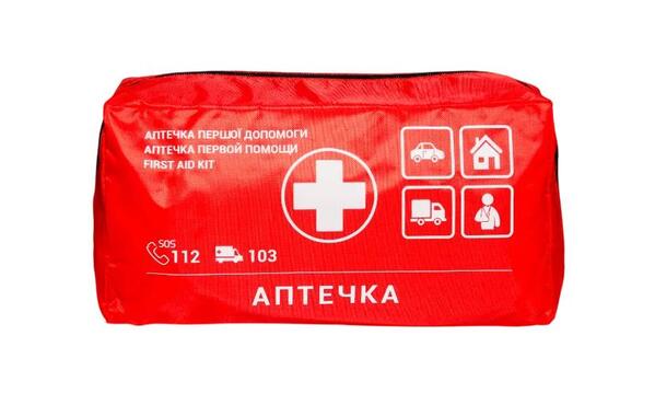 Аптечка медицинская автомобильная Poputchik АМА-1 (02-076-М), мягкий футляр