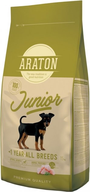 Корм сухой для щенков Araton Junior All Breeds ART45637, 15 кг