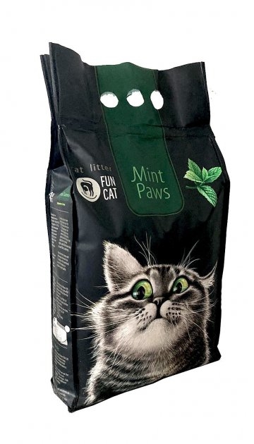 Наполнитель для кошачьего туалета Fun Cat Mint Paws зерновой с ароматом мяты, 5 л