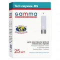 Тест-смужки Gamma MS Mini/Speaker для глюкометра, 25 штук
