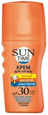 Крем для засмаги Sun Time Ніжний для дітей, SPF 30, 150 мл
