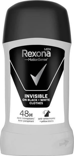 Дезодорант-антиперспирант стик Rexona MEN Невидимый на черной и белой одежде, 40 г