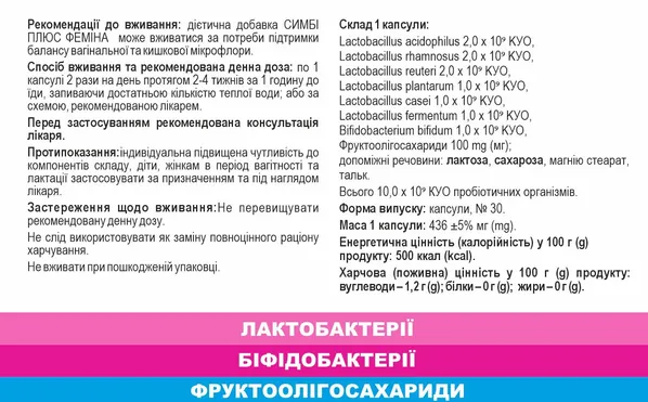 Симбі Плюс Феміна капсули №30