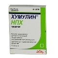 Хумулин НПХ суспензия д/ин. 100 МЕ/мл по 3 мл №5 в шпр.-руч. квикпен