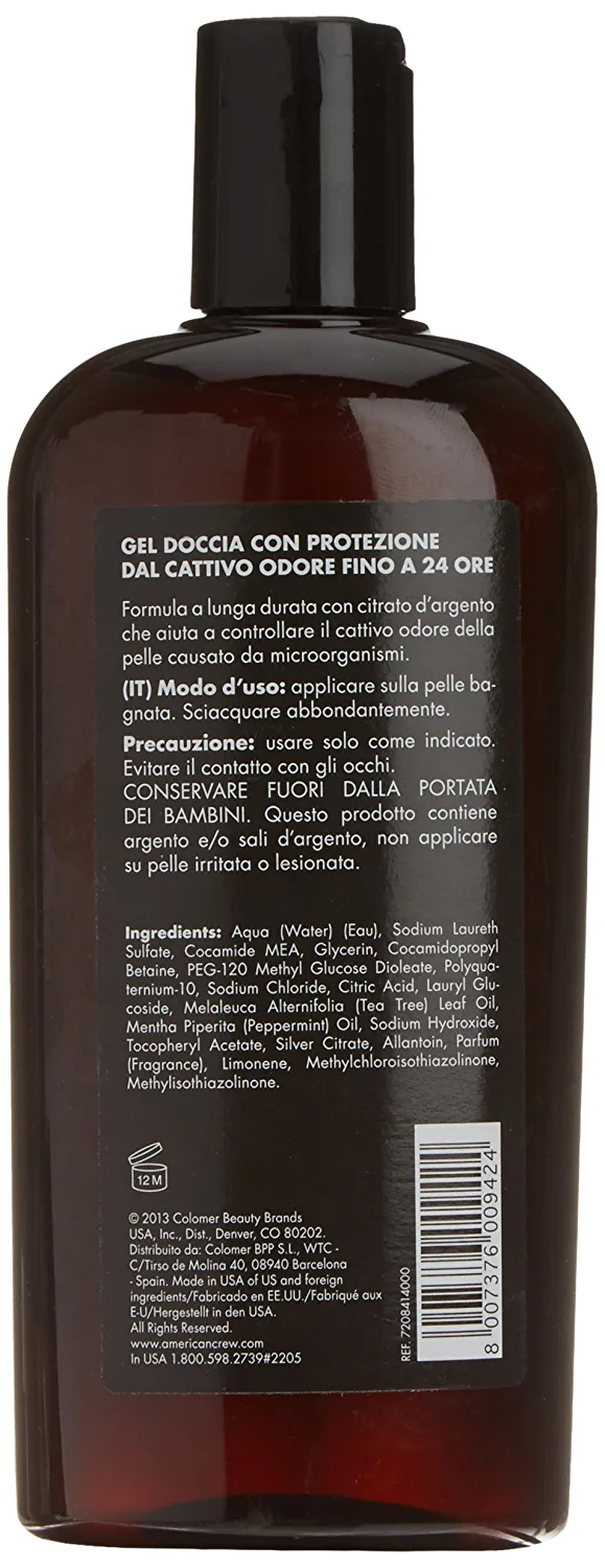 Гель для душа American Crew 24-Hour Deodorant Body Wash Защита от пота 24 часа, 450 мл