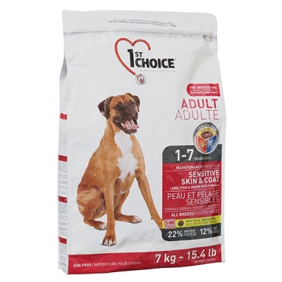 Корм сухой 1st Choice Adult Sensitive Lamb&Fish для взрослых собак всех пород склонных к аллергии, c ягненком и рыбой, 7 кг
