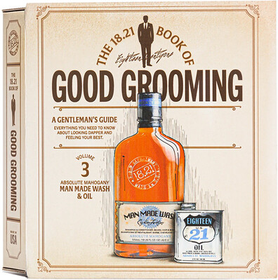 Набор подарочный 18.21 Man Made Volume 3 Absolute Mahogany (шампунь-гель душ 532 мл + масло для волос и тела 60 мл)