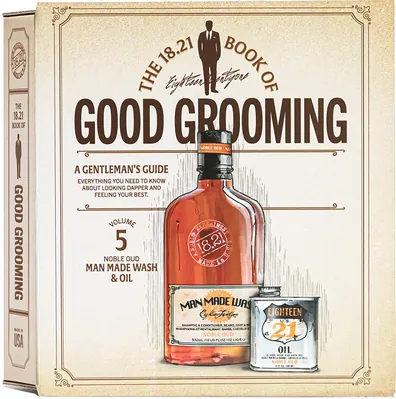 Набір подарунковий 18.21 Man Made Volume 5 Noble Oud (шампунь-гель душ 532 мл + олія для волосся та тіла 60 мл)