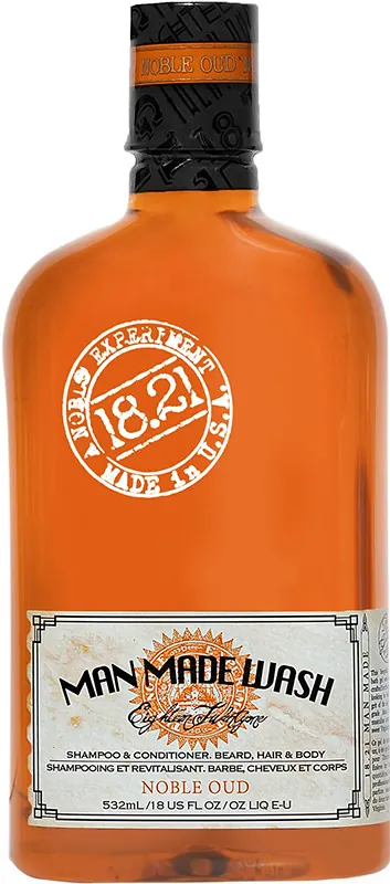 Набір подарунковий 18.21 Man Made Volume 5 Noble Oud (шампунь-гель душ 532 мл + олія для волосся та тіла 60 мл)