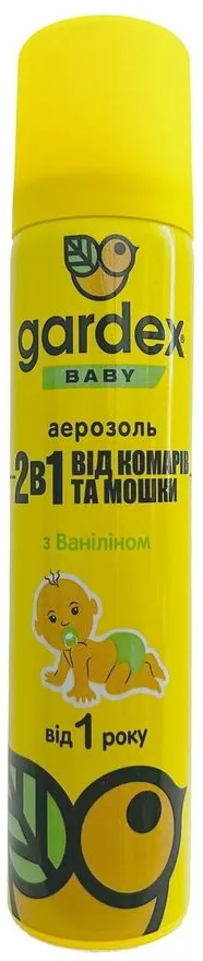 Аерозоль від комарів і мошки Gardex Baby дитячий, 80 мл