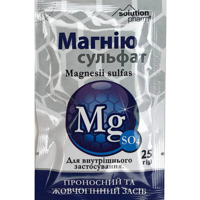 Магния сульфат Solution Pharm порошок по 25 г в пак.