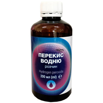 Перекись водорода Solution Pharm раствор 3% по 200 мл во флак. полим.