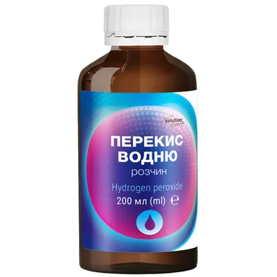Перекис водню Solution Pharm розчин 3% по 200 мл у флак.