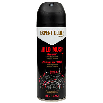 Дезодорант спрей Expert Code Wild Musk для мужчин, 200 мл