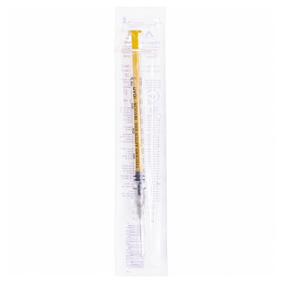 Шприц 1 мл IGAR трикомпонентний з голкою 27G х 1/2 "(0,4 х 13 мм), 1 штука