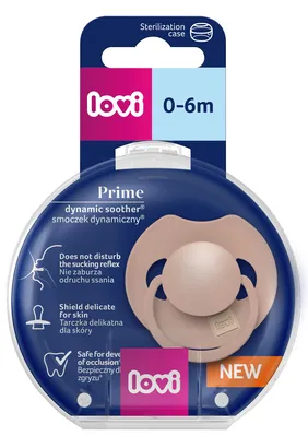 Пустушка силіконова динамічна Lovi Prime 34/405 Blush, 0-6 міс, 1 шт
