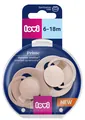 Пустушка силіконова динамічна Lovi Prime 34/406 Nude/Blush, 6-18 міс, 2 шт
