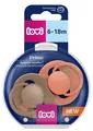 Пустушка силіконова динамічна Lovi Prime 34/410 Granola/Orange, 6-18 міс, 2 шт
