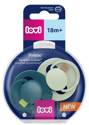 Пустушка силіконова динамічна Lovi Prime 34/415 Pistachio/Green, 18+ міс, 2 шт