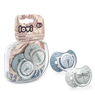 Пустышка силиконовая Lovi Botanic динамическая, 22/875boy, 18+ месяцев, 2 шт