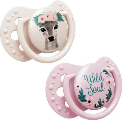 Пустушка силіконова Lovi Wild Soul динамічна, 22/883 girl, 3-6 місяців, 2 шт