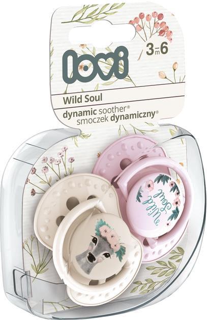 Пустышка силиконовая Lovi Wild Soul динамическая, 22/883 girl, 3-6 месяцев, 2 шт