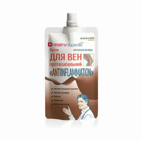 Крем для вен Антіінфлемейшн Healthyclopedia Antiinflammation протизапальний по 100 мл у пак. "дой-пак"