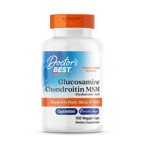 Глюкозамін Хондротин МСМ + Гіалуронова кислота Doctor's Best Glucosamine Chondroitin MSM +Hyaluronic Acid, 150 капсул