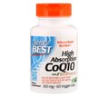 Коензим Q10 100 мг та біоперин Doctor's Best High Absorption CoQ10 with BioPerine, 60 вегетаріанських капсул