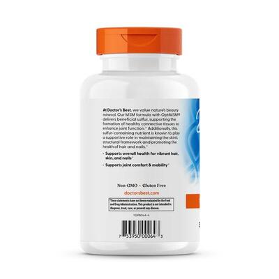 Метилсульфонілметан Doctor's Best MSM with OptiMSM, 180 капсул