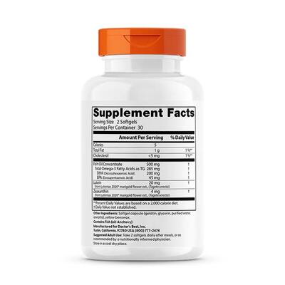 Натуральна Формула для Поліпшення Зору Doctor's Best Natural Vision Enhancers, 60 желатинових капсул