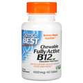 Витамин В12 1000 мкг Doctor's Best Chewable Fully Active B12 шоколадно-мятный вкус, 60 жевательных таблеток