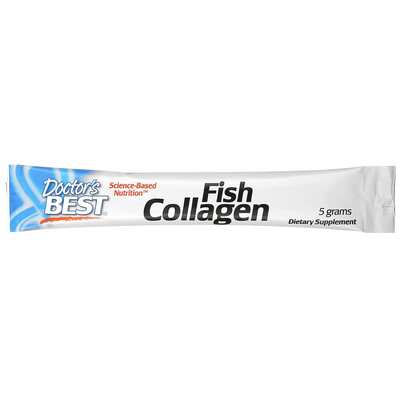 Риб'ячий колаген з натиколом Doctor's Best Fish Collagen, 30 стіків по 5 г