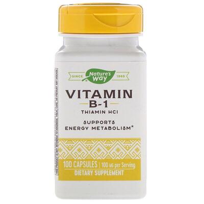 Витамин B-1 Nature's Way Vitamin B-1 100 мг, 100 капсул
