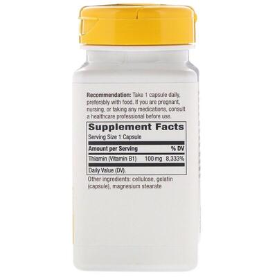 Витамин B-1 Nature's Way Vitamin B-1 100 мг, 100 капсул