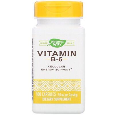 Витамин В6 Nature's Way Vitamin B-6 50 мг, 100 капсул