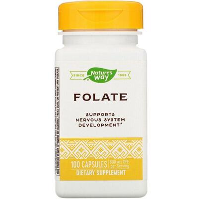Фолієва кислота Nature's Way Folate 800 мкг, 100 капсул