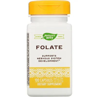 Фолієва кислота Nature's Way Folate 800 мкг, 100 капсул
