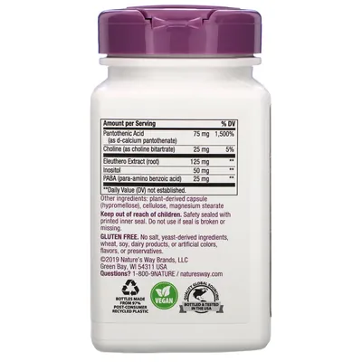Формула від стресу + елеутерокок Nature's Way B-Stress Formula, 100 капсул