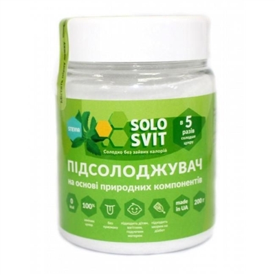 Підсолоджувач СолоСвіт Stevia, 200 г