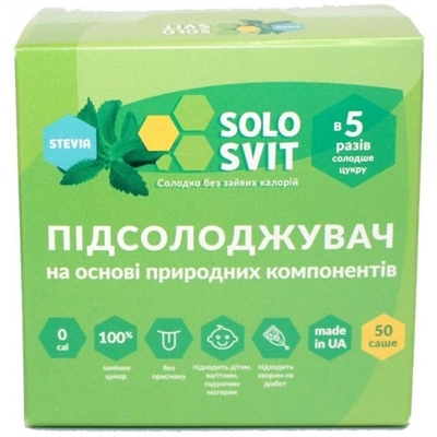 Підсолоджувач СолоСвіт Stevia, 50 саше