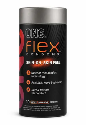 Презервативи ONE Flex графенові ультратонкі з силіконовою змазкою, 10 штук