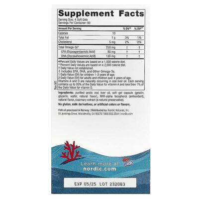 Рыбий жир для детей Nordic Naturals Children's DHA 250 мг, клубника, мини-капсулы мягкие №360