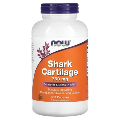 Акулячий хрящ NOW Shark Cartilage 750 мг капсули №300
